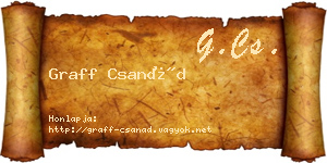 Graff Csanád névjegykártya